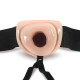 Unisex Hollow Strap On 6 Inch Vanilla