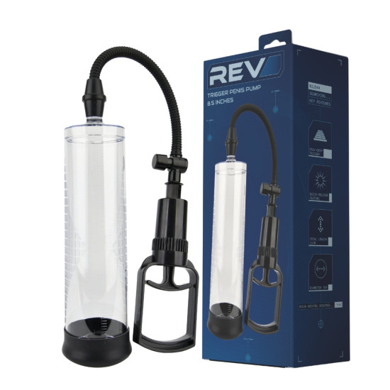Rev Pump Trigger Penis Pump 8.5 Inches