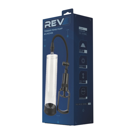 Rev Pump Trigger Penis Pump 8.5 Inches