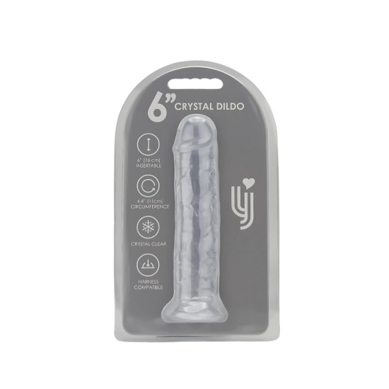 Loving Joy 6 Inch Suction Cup Dildo Clear