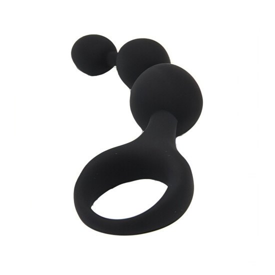 Loving Joy Triple Ripple Anal Beads Black