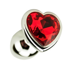 Precious Metals Heart Shaped Butt Plug Silver