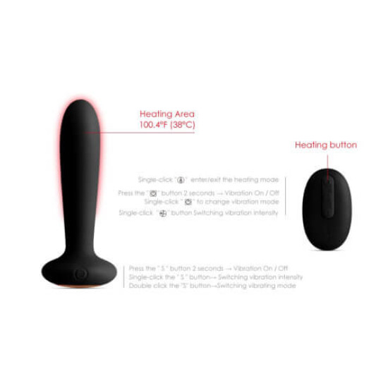 Svakom Primo Remote Control Warming Butt Plug Black